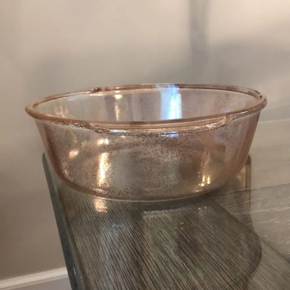Vintage Gold Encrusted Sparkle Fire-King “Georges Briard” 2 Quart Casserole Dish